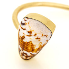 Load image into Gallery viewer, READY TO SHIP Civa Fiji Saltwater Bezel Set Pearl & Shell Cuff - 14k Gold Fill FJD$
