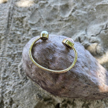 Load image into Gallery viewer, READY TO SHIP Civa Fiji Saltwater Bezel Set Pearl & Shell Cuff - 14k Gold Fill FJD$