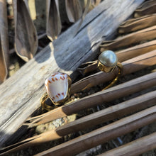 Load image into Gallery viewer, READY TO SHIP Civa Fiji Saltwater Bezel Set Pearl & Shell Cuff - 14k Gold Fill FJD$