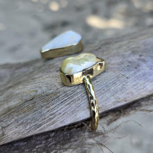 Load image into Gallery viewer, READY TO SHIP Civa Fiji Saltwater Bezel Set Pearl & Shell Cuff - 14k Gold Fill FJD$