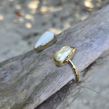 Load image into Gallery viewer, READY TO SHIP Civa Fiji Saltwater Bezel Set Pearl & Shell Cuff - 14k Gold Fill FJD$