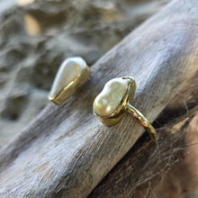 Load image into Gallery viewer, READY TO SHIP Civa Fiji Saltwater Bezel Set Pearl & Shell Cuff - 14k Gold Fill FJD$