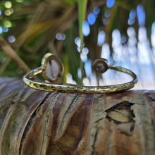 Load image into Gallery viewer, READY TO SHIP Civa Fiji Saltwater Bezel Set Pearl & Shell Cuff - 14k Gold Fill FJD$