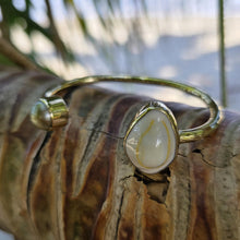 Load image into Gallery viewer, READY TO SHIP Civa Fiji Saltwater Bezel Set Pearl & Shell Cuff - 14k Gold Fill FJD$