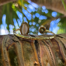 Load image into Gallery viewer, READY TO SHIP Civa Fiji Saltwater Bezel Set Pearl & Shell Cuff - 14k Gold Fill FJD$