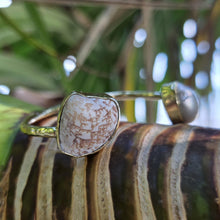 Load image into Gallery viewer, READY TO SHIP Civa Fiji Saltwater Bezel Set Pearl & Shell Cuff - 14k Gold Fill FJD$