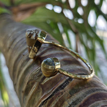 Load image into Gallery viewer, READY TO SHIP Civa Fiji Saltwater Bezel Set Pearl & Shell Cuff - 14k Gold Fill FJD$
