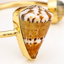 Load image into Gallery viewer, READY TO SHIP Civa Fiji Saltwater Bezel Set Pearl & Shell Cuff - 14k Gold Fill FJD$