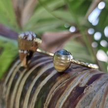 Load image into Gallery viewer, READY TO SHIP Civa Fiji Saltwater Bezel Set Pearl & Shell Cuff - 14k Gold Fill FJD$
