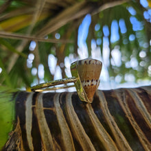 Load image into Gallery viewer, READY TO SHIP Civa Fiji Saltwater Bezel Set Pearl & Shell Cuff - 14k Gold Fill FJD$