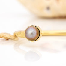 Load image into Gallery viewer, READY TO SHIP Civa Fiji Saltwater Bezel Set Pearl & Shell Cuff - 14k Gold Fill FJD$