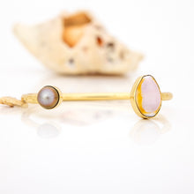 Load image into Gallery viewer, READY TO SHIP Civa Fiji Saltwater Bezel Set Pearl & Shell Cuff - 14k Gold Fill FJD$