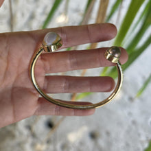 Load image into Gallery viewer, READY TO SHIP Civa Fiji Saltwater Bezel Set Pearl & Shell Cuff - 14k Gold Fill FJD$