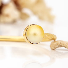 Load image into Gallery viewer, READY TO SHIP Civa Fiji Saltwater Bezel Set Pearl & Shell Cuff - 14k Gold Fill FJD$