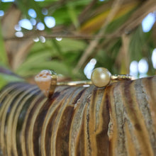 Load image into Gallery viewer, READY TO SHIP Civa Fiji Saltwater Bezel Set Pearl & Shell Cuff - 14k Gold Fill FJD$