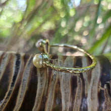 Load image into Gallery viewer, READY TO SHIP Civa Fiji Saltwater Bezel Set Pearl & Shell Cuff - 14k Gold Fill FJD$