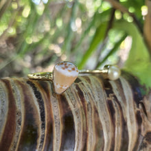 Load image into Gallery viewer, READY TO SHIP Civa Fiji Saltwater Bezel Set Pearl & Shell Cuff - 14k Gold Fill FJD$