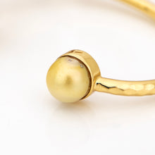 Load image into Gallery viewer, READY TO SHIP Civa Fiji Saltwater Bezel Set Pearl & Shell Cuff - 14k Gold Fill FJD$