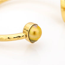 Load image into Gallery viewer, READY TO SHIP Civa Fiji Saltwater Bezel Set Pearl & Shell Cuff - 14k Gold Fill FJD$