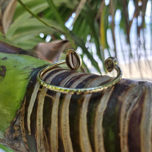 Load image into Gallery viewer, READY TO SHIP Civa Fiji Saltwater Bezel Set Pearl & Shell Cuff - 14k Gold Fill FJD$