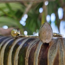 Load image into Gallery viewer, READY TO SHIP Civa Fiji Saltwater Bezel Set Pearl & Shell Cuff - 14k Gold Fill FJD$