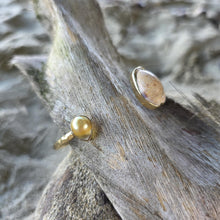 Load image into Gallery viewer, READY TO SHIP Civa Fiji Saltwater Bezel Set Pearl & Shell Cuff - 14k Gold Fill FJD$