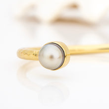 Load image into Gallery viewer, READY TO SHIP Civa Fiji Saltwater Bezel Set Pearl & Shell Cuff - 14k Gold Fill FJD$