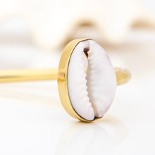 Load image into Gallery viewer, READY TO SHIP Civa Fiji Saltwater Bezel Set Pearl & Shell Cuff - 14k Gold Fill FJD$