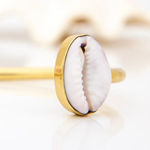 Load image into Gallery viewer, READY TO SHIP Civa Fiji Saltwater Bezel Set Pearl & Shell Cuff - 14k Gold Fill FJD$