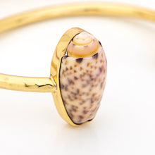 Load image into Gallery viewer, READY TO SHIP Civa Fiji Saltwater Bezel Set Pearl & Shell Cuff - 14k Gold Fill FJD$