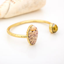 Load image into Gallery viewer, READY TO SHIP Civa Fiji Saltwater Bezel Set Pearl & Shell Cuff - 14k Gold Fill FJD$