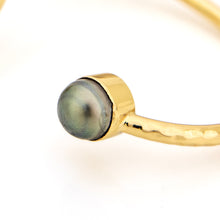Load image into Gallery viewer, READY TO SHIP Civa Fiji Saltwater Bezel Set Pearl & Shell Cuff - 14k Gold Fill FJD$