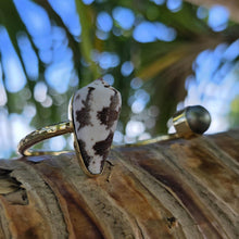 Load image into Gallery viewer, READY TO SHIP Civa Fiji Saltwater Bezel Set Pearl & Shell Cuff - 14k Gold Fill FJD$