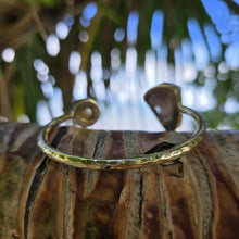 Load image into Gallery viewer, READY TO SHIP Civa Fiji Saltwater Bezel Set Pearl & Shell Cuff - 14k Gold Fill FJD$