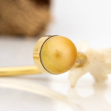 Load image into Gallery viewer, READY TO SHIP Civa Fiji Saltwater Bezel Set Pearl & Shell Cuff - 14k Gold Fill FJD$