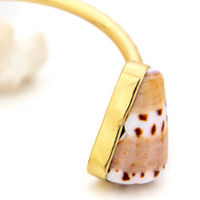 Load image into Gallery viewer, READY TO SHIP Civa Fiji Saltwater Bezel Set Pearl & Shell Cuff - 14k Gold Fill FJD$