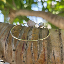 Load image into Gallery viewer, READY TO SHIP Closed Bangle 14k Gold Fill with Civa Fiji Saltwater Pearl & Shell - FJD$