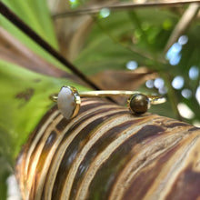 Load image into Gallery viewer, READY TO SHIP Civa Fiji Saltwater Bezel Set Pearl & Shell Cuff - 14k Gold Fill FJD$