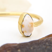 Load image into Gallery viewer, READY TO SHIP Civa Fiji Saltwater Bezel Set Pearl & Shell Cuff - 14k Gold Fill FJD$