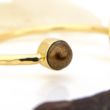 Load image into Gallery viewer, READY TO SHIP Civa Fiji Saltwater Bezel Set Pearl & Shell Cuff - 14k Gold Fill FJD$