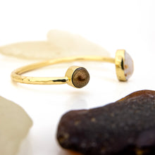 Load image into Gallery viewer, READY TO SHIP Civa Fiji Saltwater Bezel Set Pearl & Shell Cuff - 14k Gold Fill FJD$