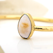 Load image into Gallery viewer, READY TO SHIP Civa Fiji Saltwater Bezel Set Pearl & Shell Cuff - 14k Gold Fill FJD$