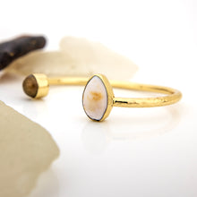 Load image into Gallery viewer, READY TO SHIP Civa Fiji Saltwater Bezel Set Pearl & Shell Cuff - 14k Gold Fill FJD$