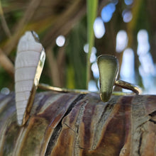 Load image into Gallery viewer, READY TO SHIP Bezel Set Seaglass & Shell Cuff - 14k Gold Fill FJD$
