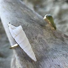 Load image into Gallery viewer, READY TO SHIP Bezel Set Seaglass & Shell Cuff - 14k Gold Fill FJD$