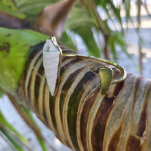 Load image into Gallery viewer, READY TO SHIP Bezel Set Seaglass & Shell Cuff - 14k Gold Fill FJD$