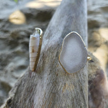 Load image into Gallery viewer, READY TO SHIP Bezel Set Seaglass & Shell Cuff - 14k Gold Fill FJD$