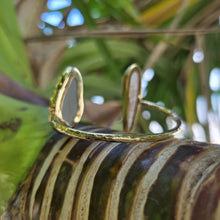 Load image into Gallery viewer, READY TO SHIP Bezel Set Seaglass & Shell Cuff - 14k Gold Fill FJD$