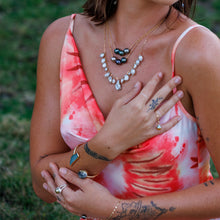 Load image into Gallery viewer, READY TO SHIP Bezel Set Seaglass & Shell Cuff - 14k Gold Fill FJD$