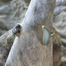 Load image into Gallery viewer, READY TO SHIP Bezel Set Seaglass & Shell Cuff - 14k Gold Fill FJD$